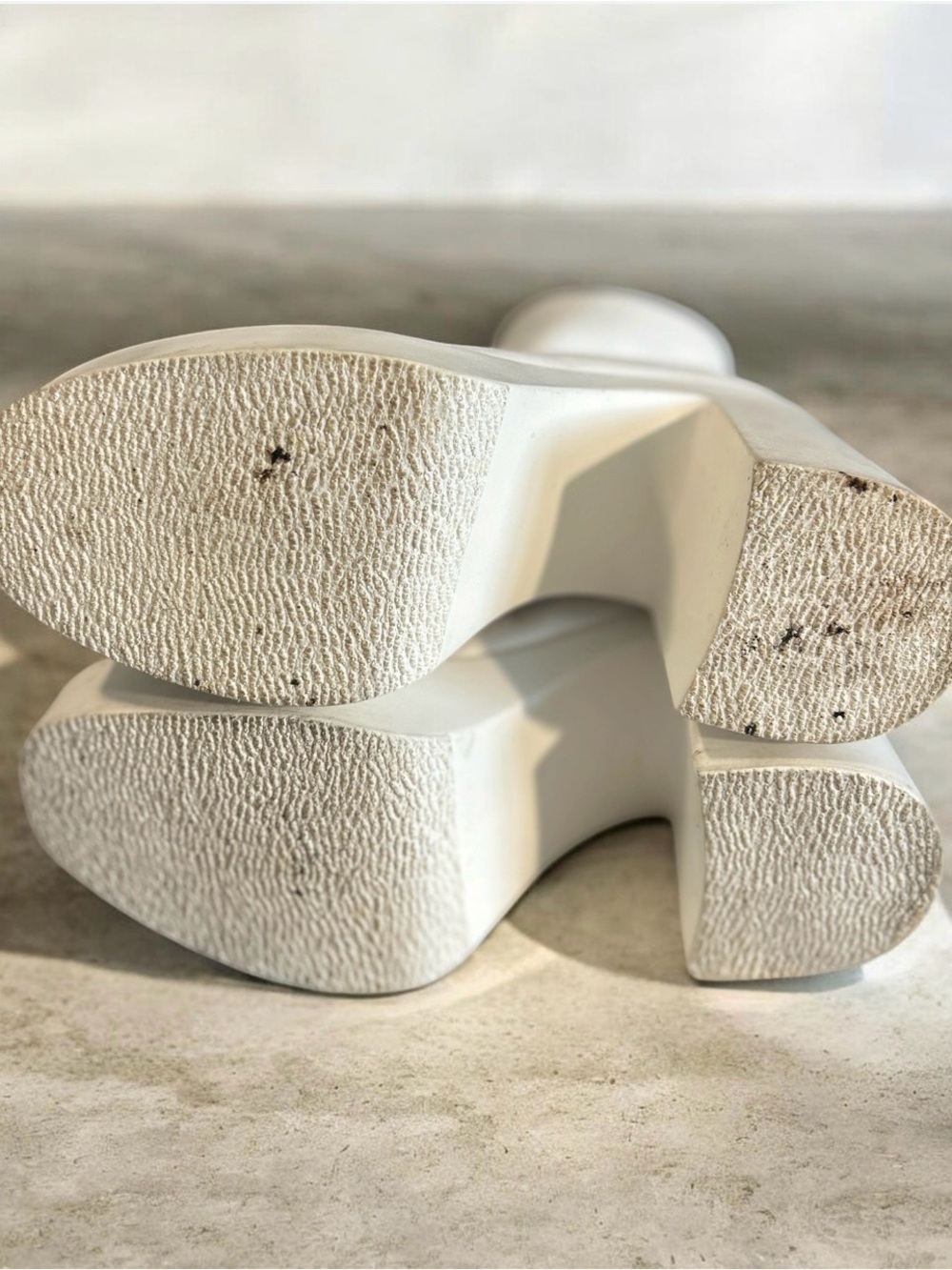 DREAM PAIRS White Platform Ankle Boots 7.5 Gogo Chunky Block Heel Y2K Square Toe - Picture 6 of 7
